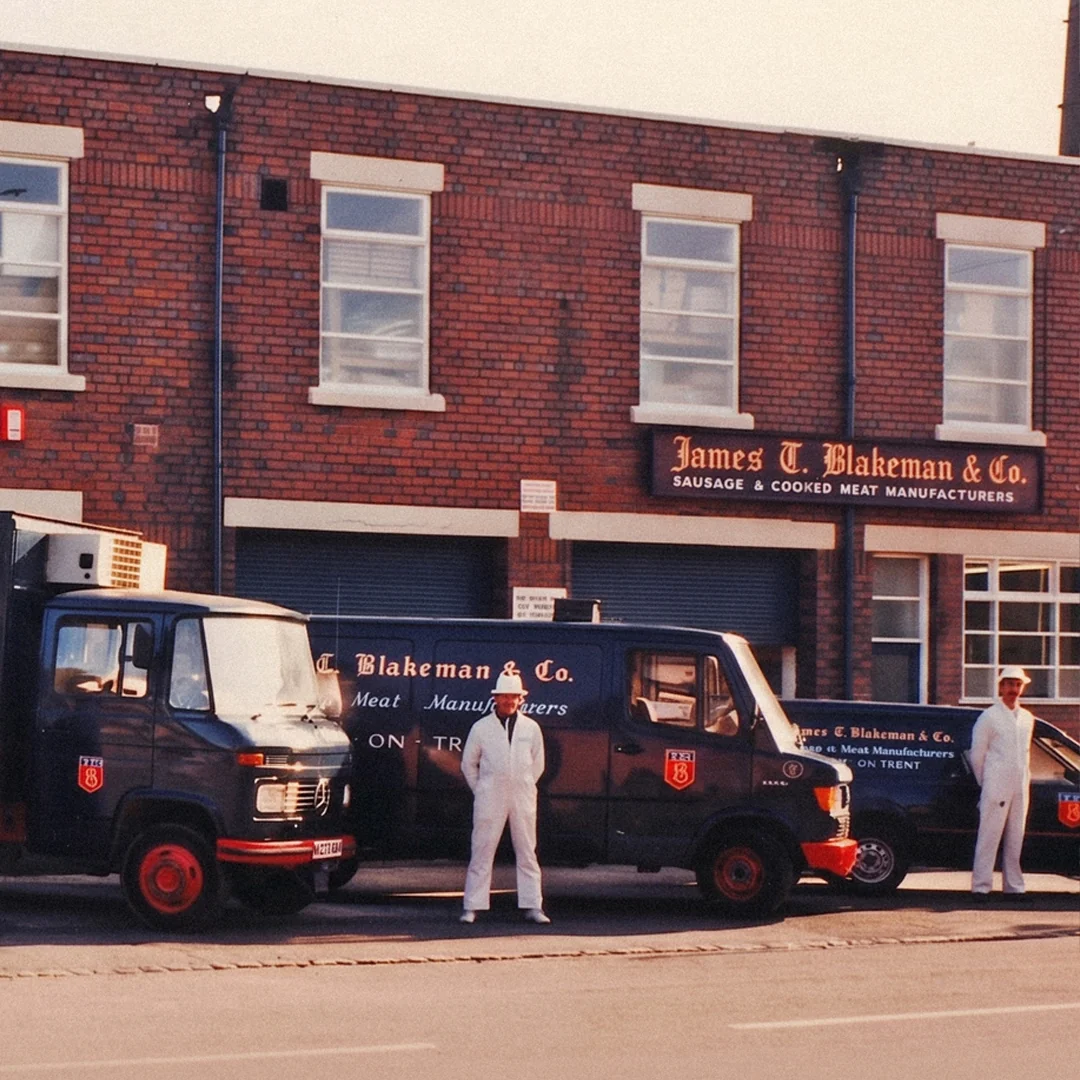 Blakemans delivery lorry outside the factory