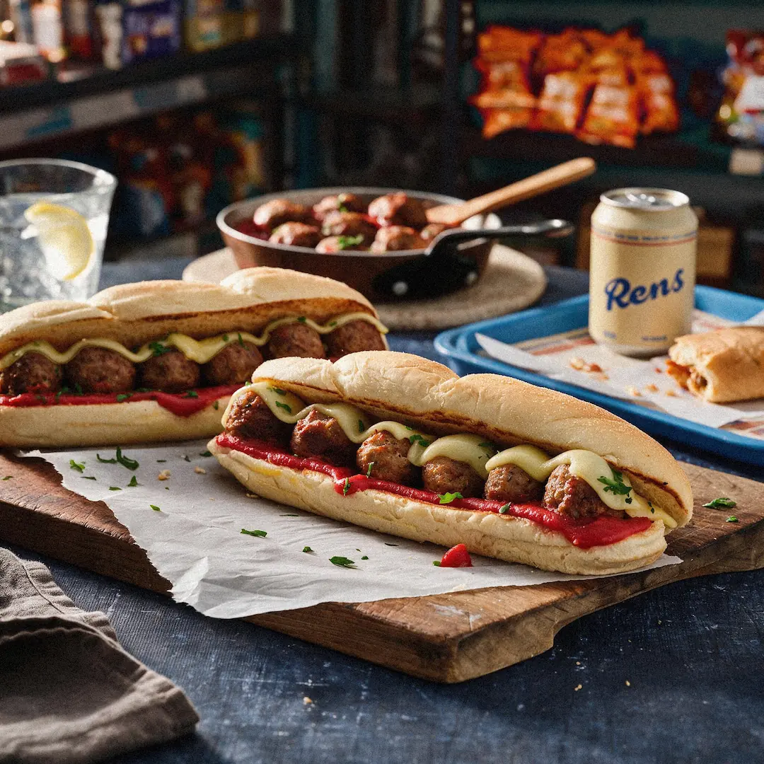 Selection of cooked sausages and hot dogs on a table